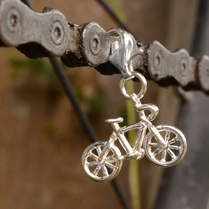 Sterling silver sales bicycle charm