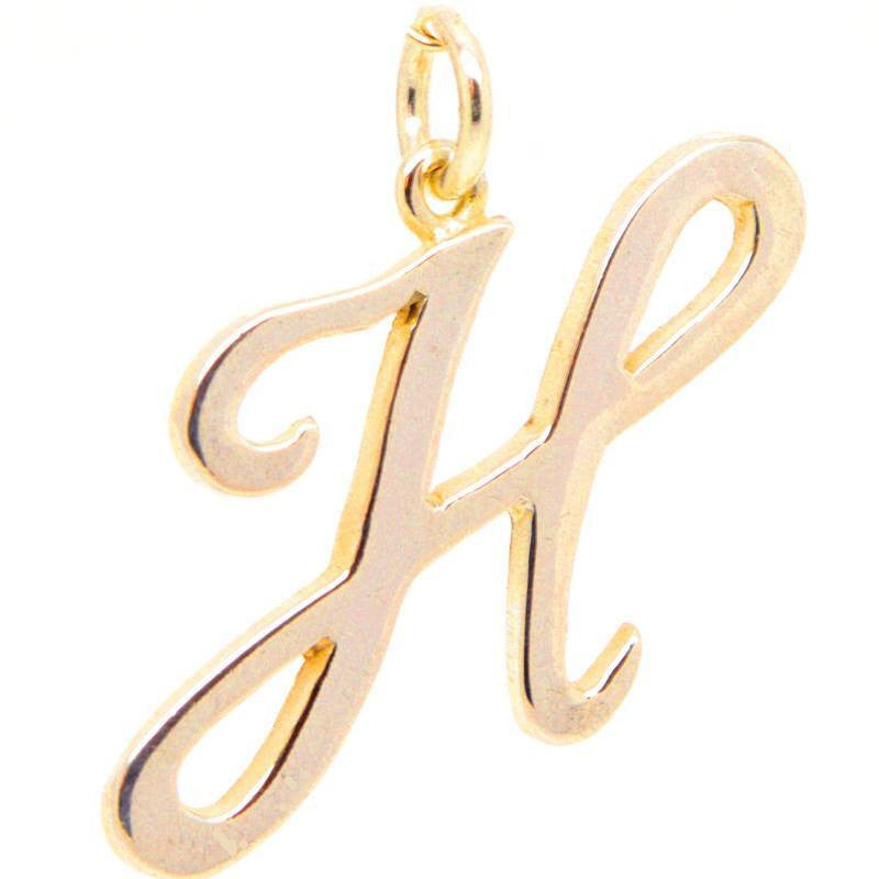 Letter H Bracelet in 14k Gold