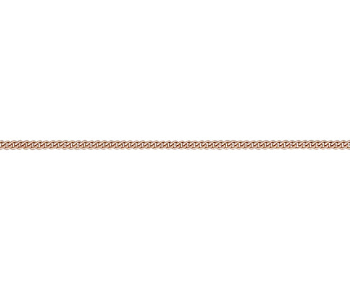 9ct Rose Gold Fine Close Curb Necklace