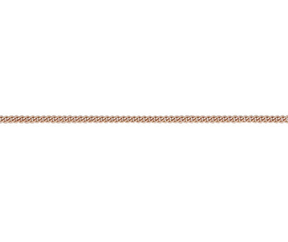 9ct Rose Gold Fine Close Curb Necklace