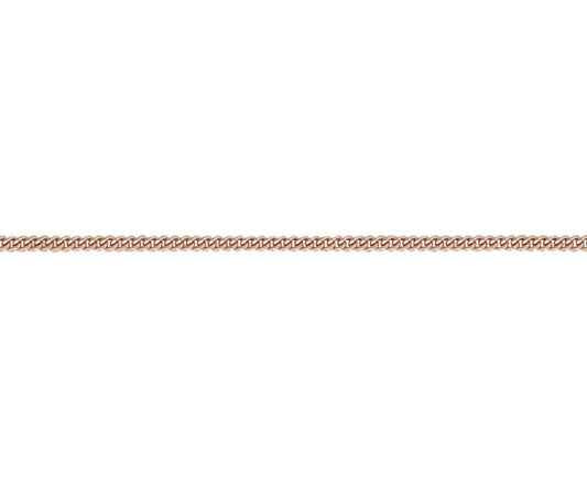 9ct Rose Gold Fine Close Curb Necklace