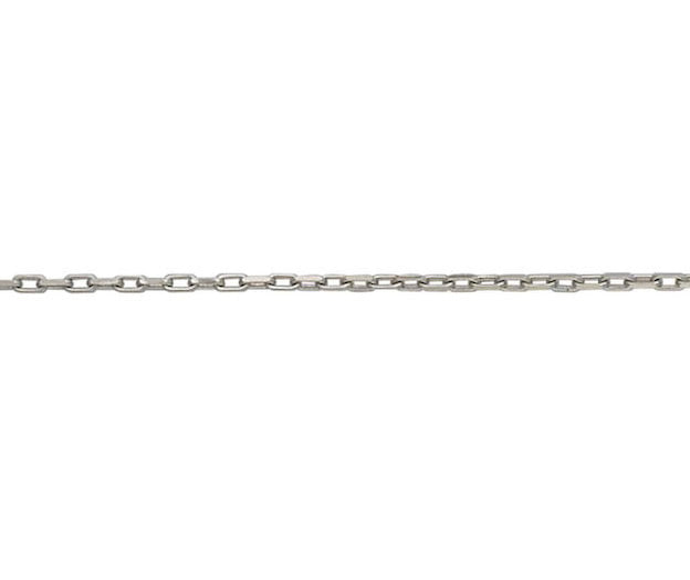 9ct White Gold Fine Filed Trace Necklace