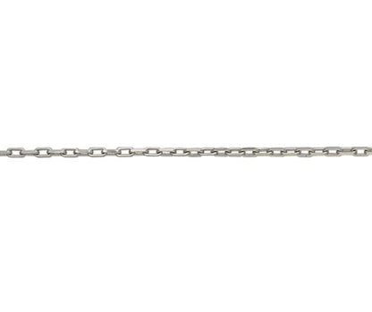 9ct White Gold Fine Filed Trace Necklace