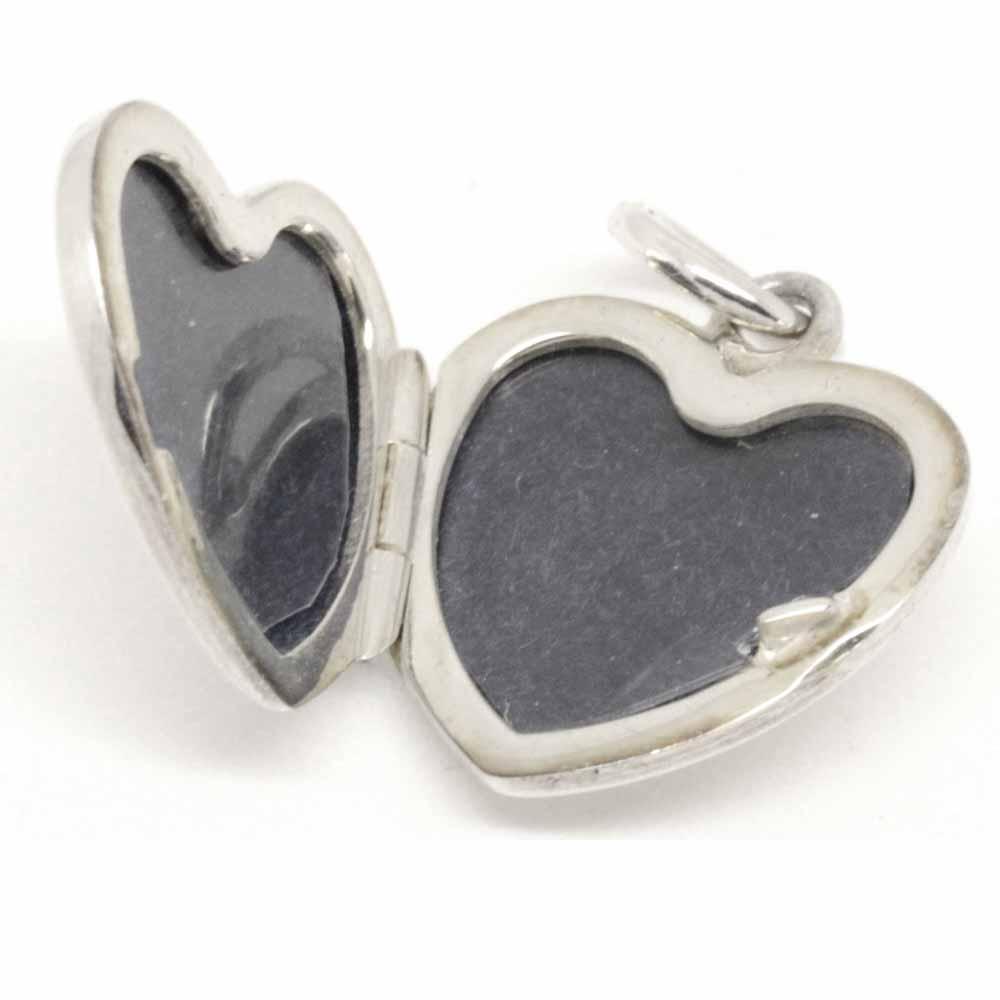 Charm - Silver Locket Small Heart Shaped