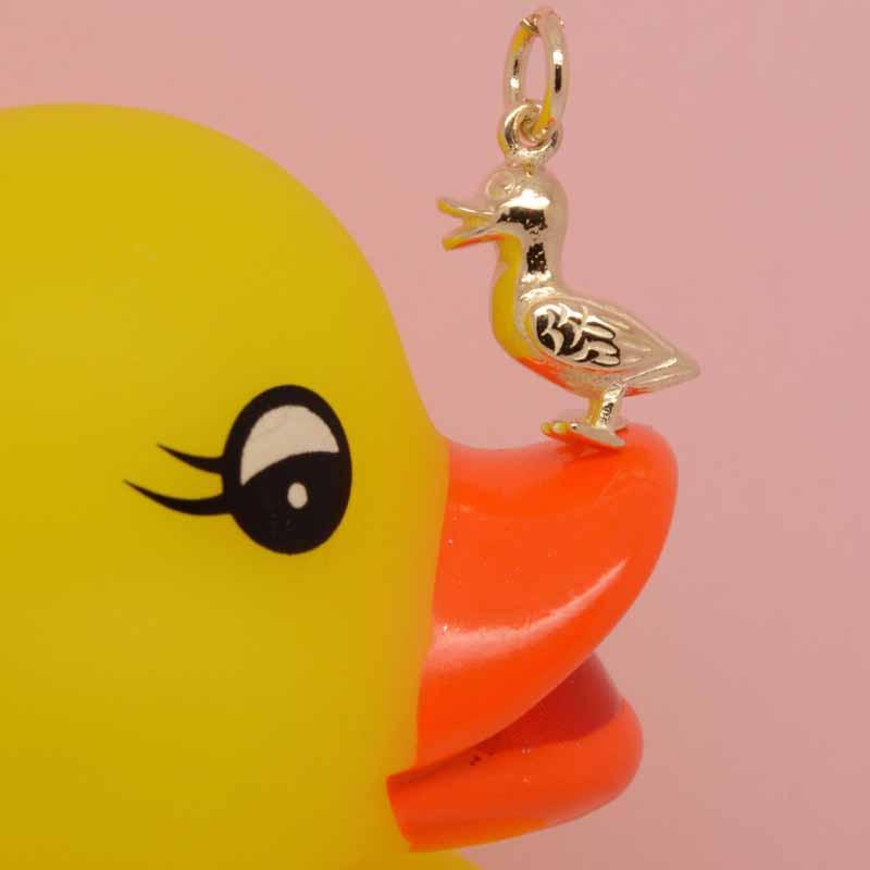 Tiny Silver & Gold Duck Necklace - Quality Duck Jewellery Gift for Woman –  FreshFleeces